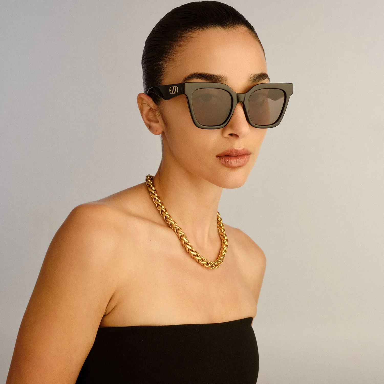 Le Specs Star Glow occhiale da sole nero squadrato