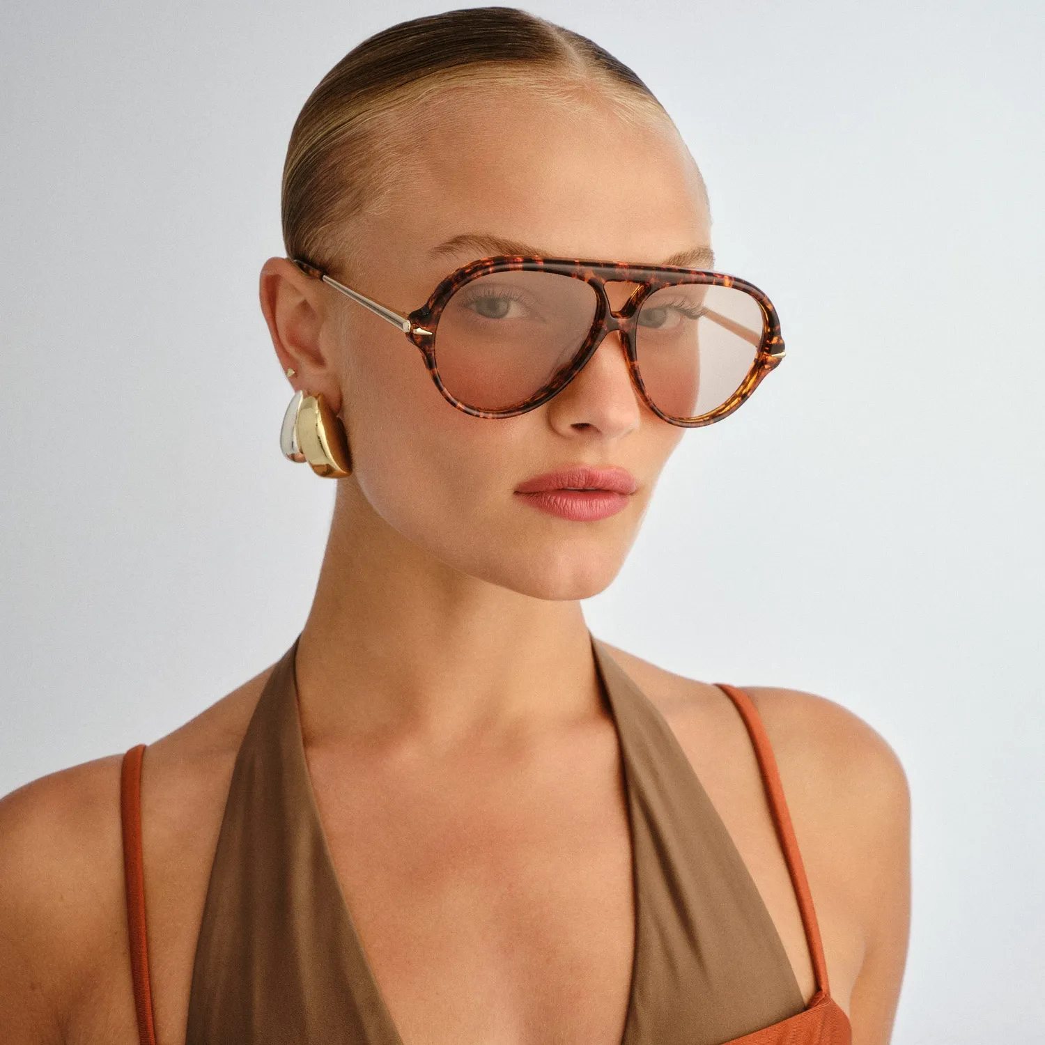 Le Specs Numero Once occhiale da sole mottled tort