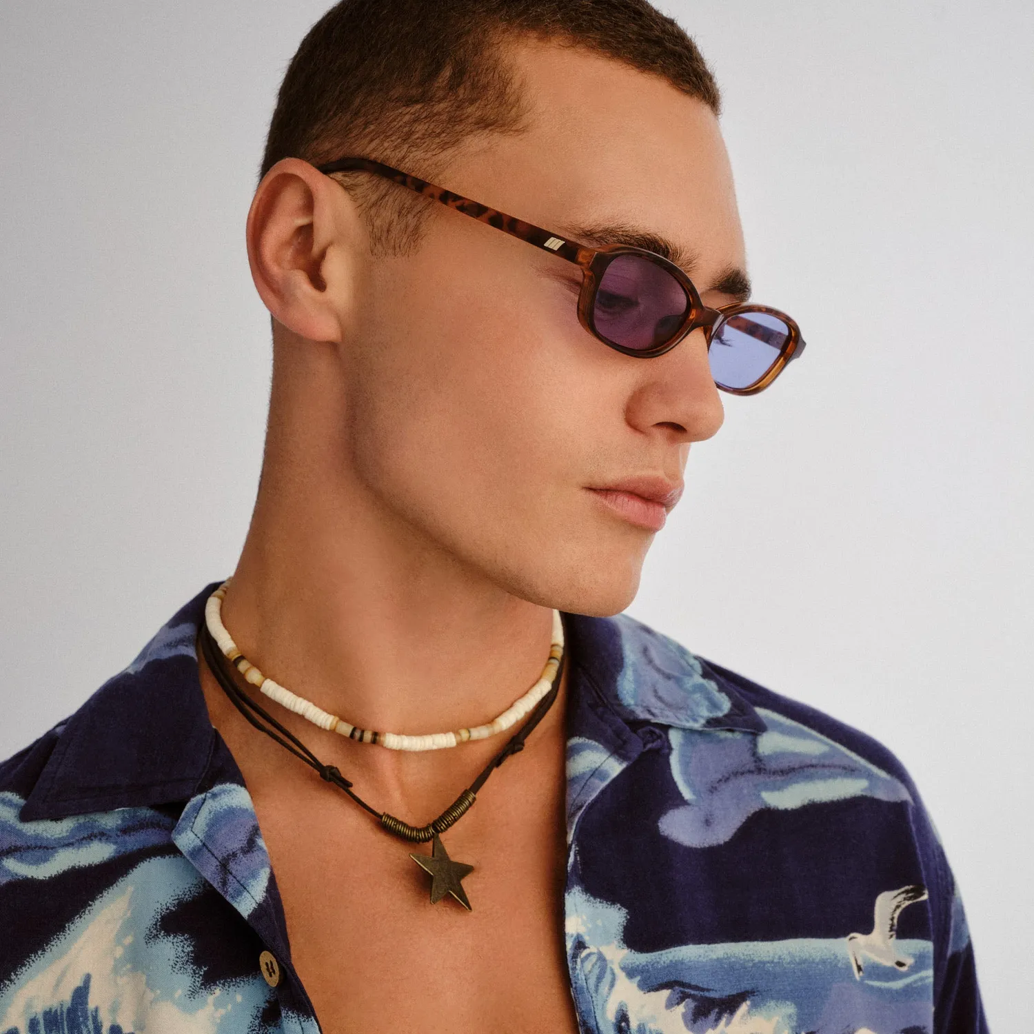 Le Specs Honey Pot occhiali sole rettangolari amber tort