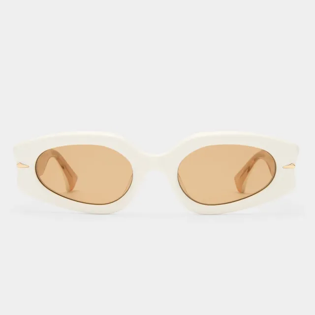 Le Specs Lunar occhiale da sole ecru mandorla CR-39