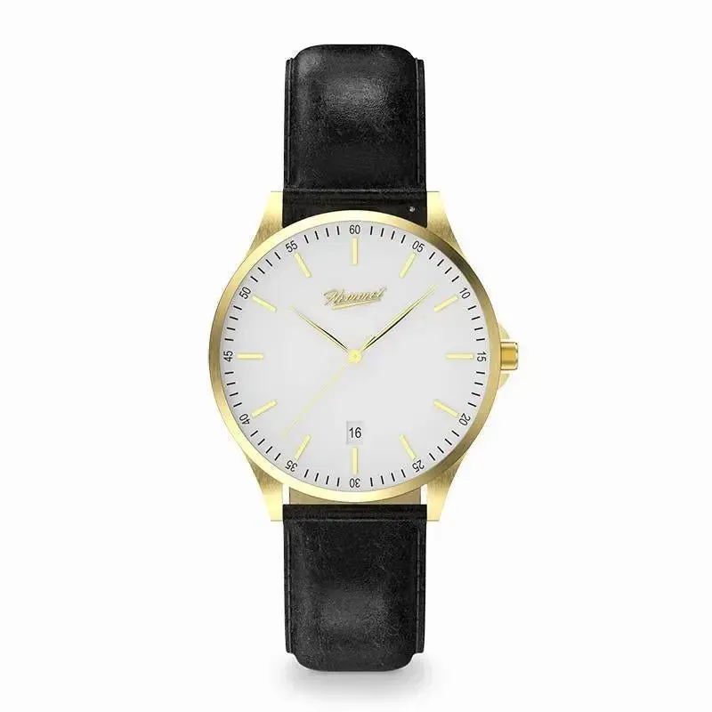 Hemmet H Watch Series 2 orologio nero pelle acciaio
