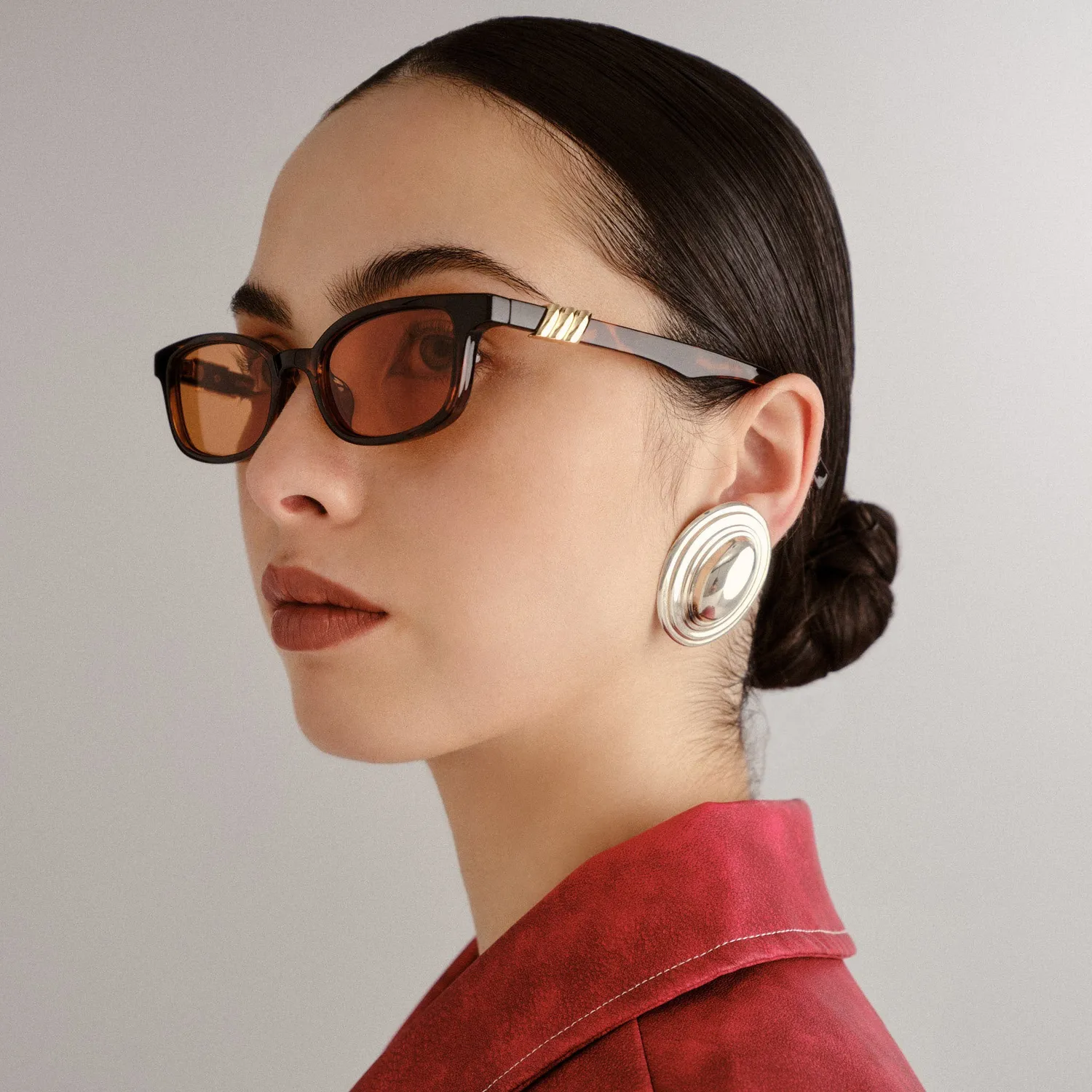 Le Specs Confidential occhiale da sole tartaruga scuro