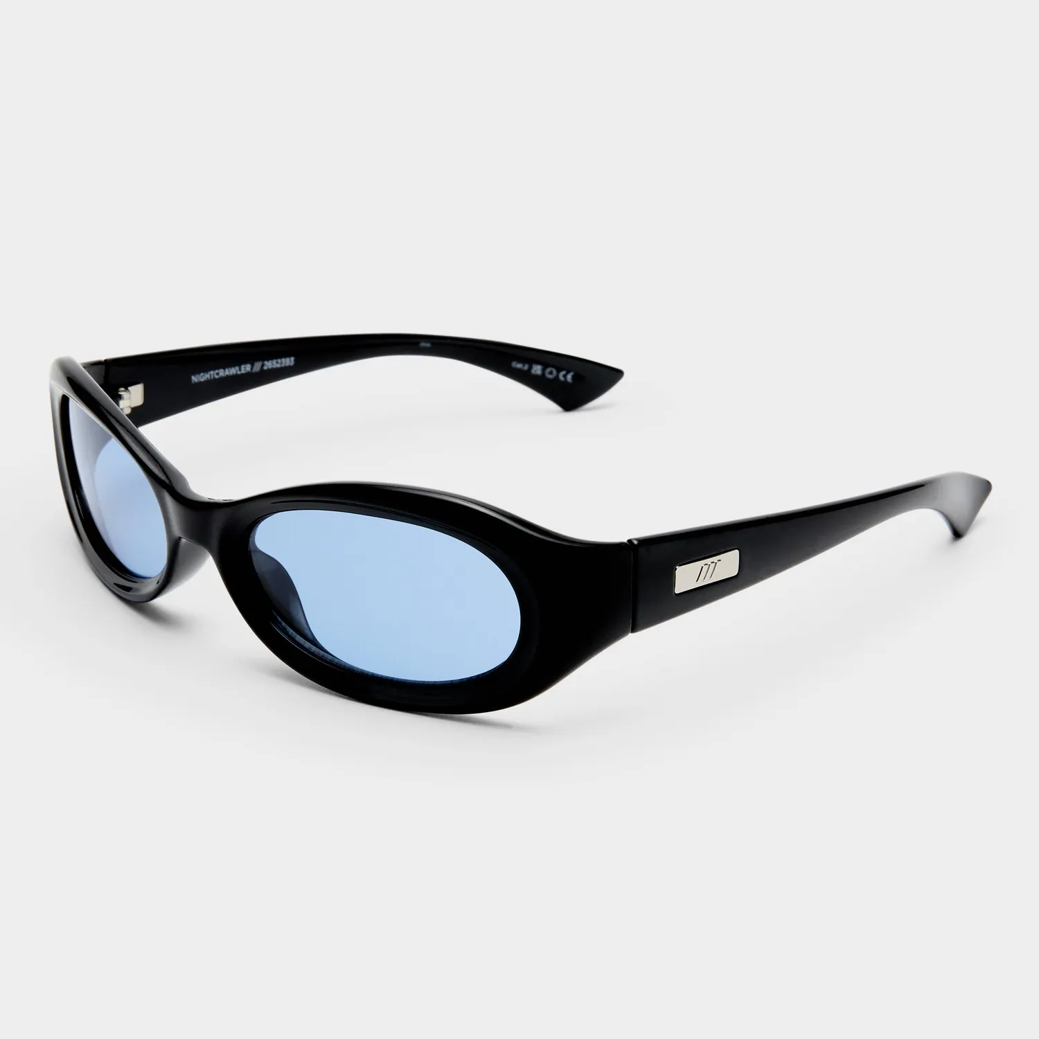 Le Specs Nightcrawler occhiale da sole nero wrap blu