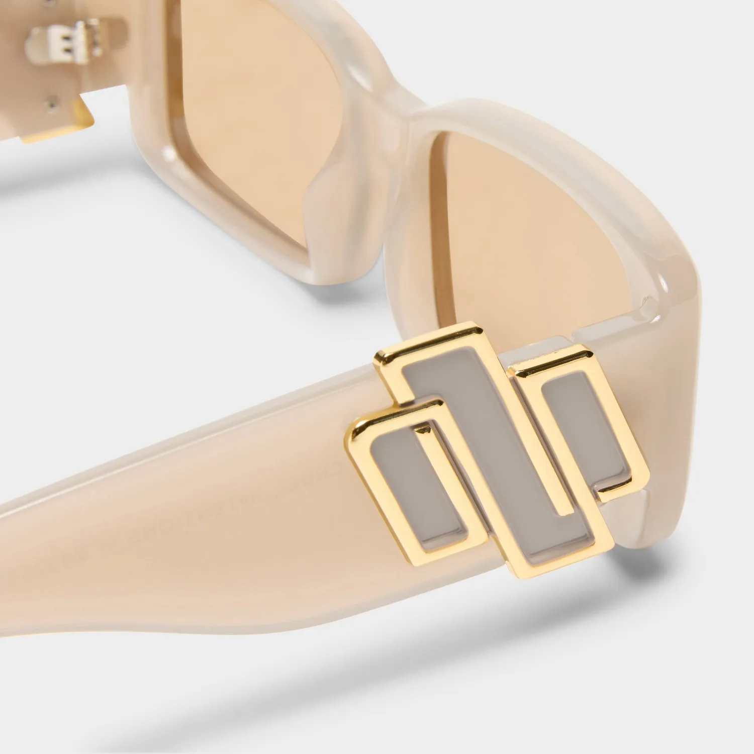 Le Specs Cruel Intentions occhiale da sole oatmeal rettangolare
