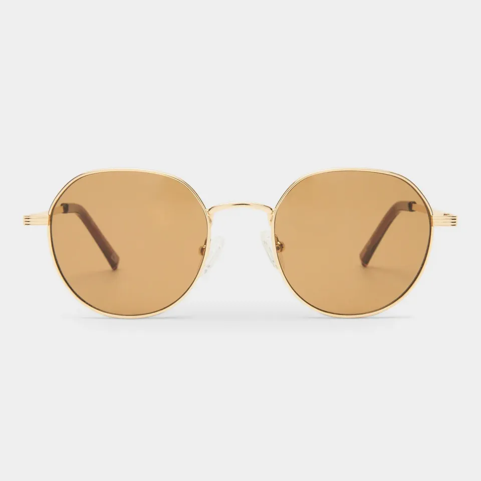 Le Specs Odyssey occhiali da sole gold rotondi