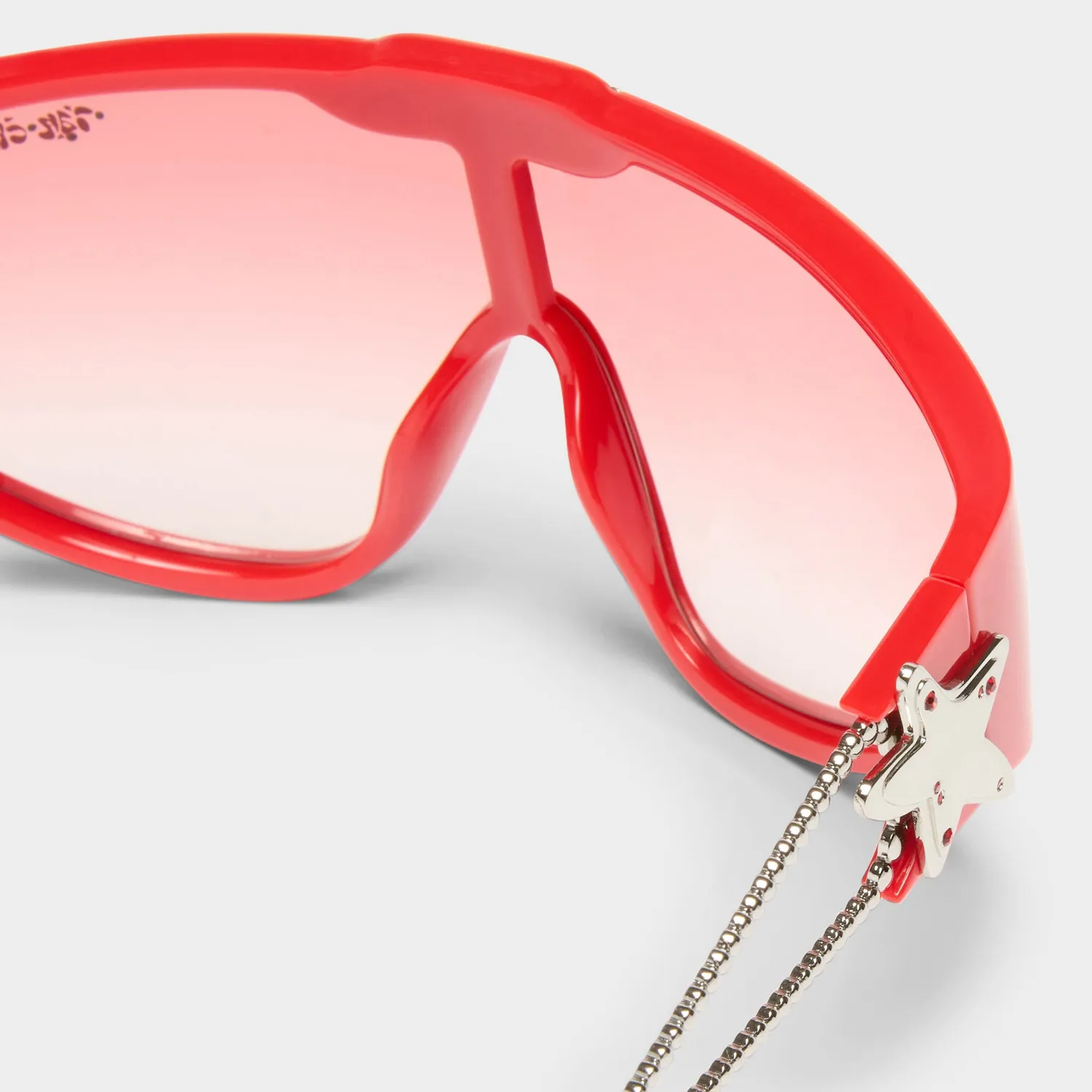 Le Specs Nepo Baby occhiali da sole rosso scudo