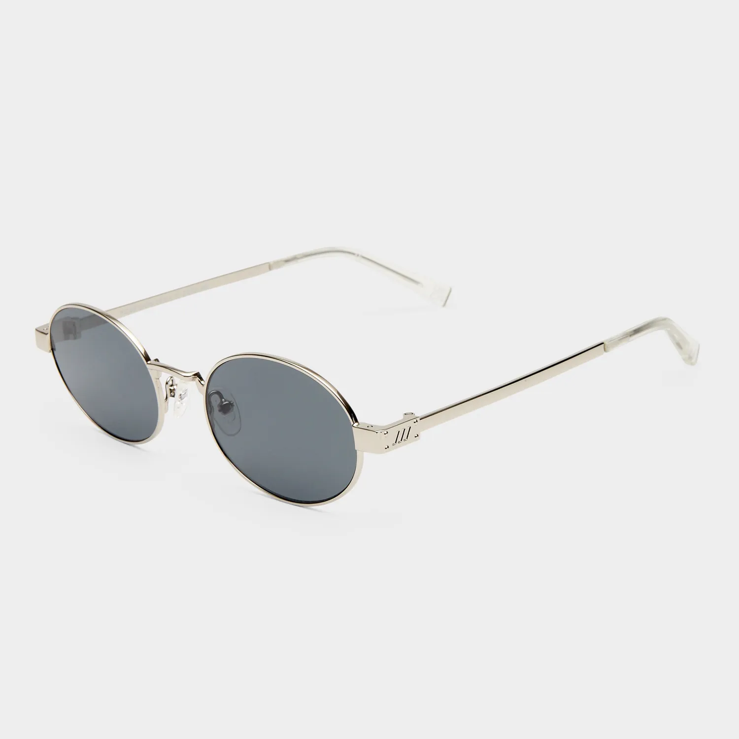 Le Specs Poseidon Deux occhiale da sole argento ovale