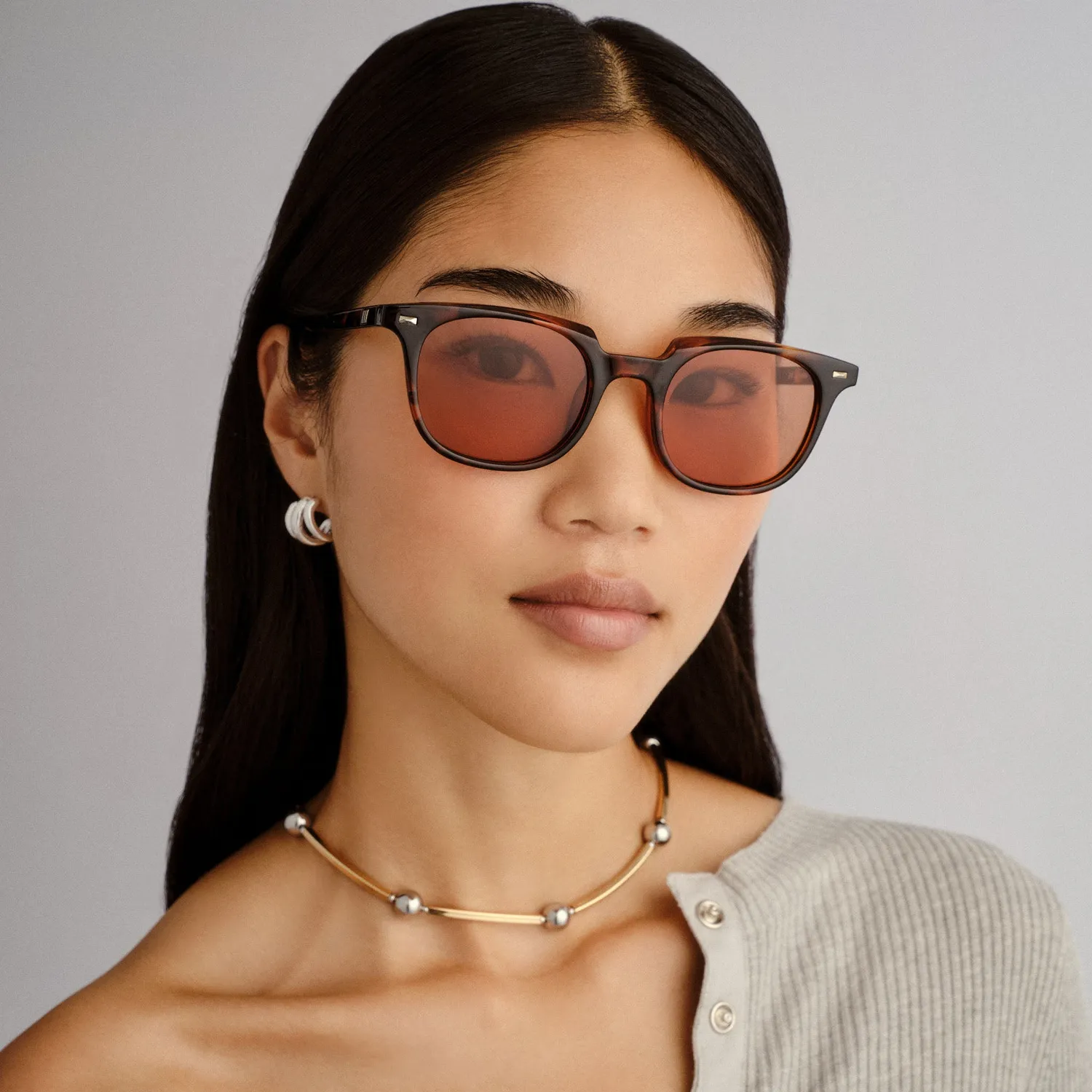 Le Specs Le Resolu occhiale da sole tartaruga lente cannella