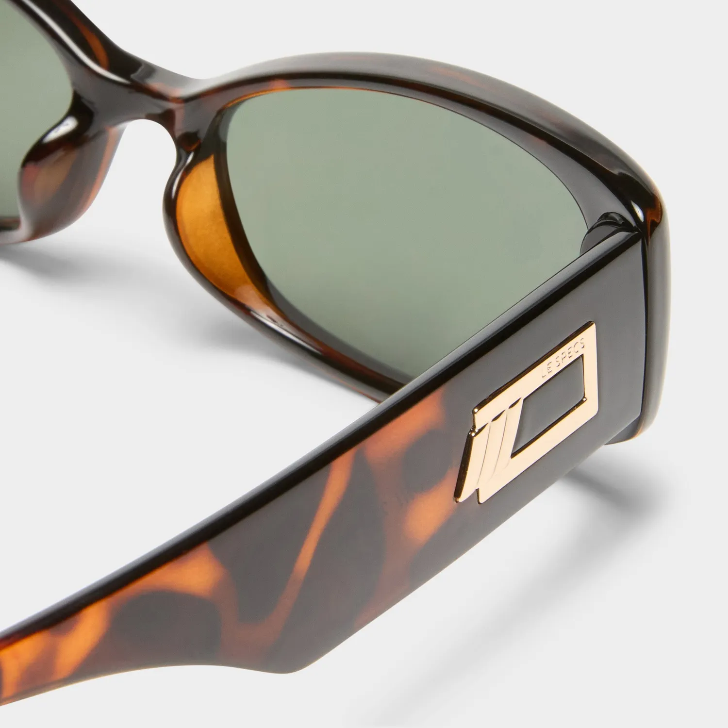 Le Specs Starlight occhiali da sole tartarugato rettangolare