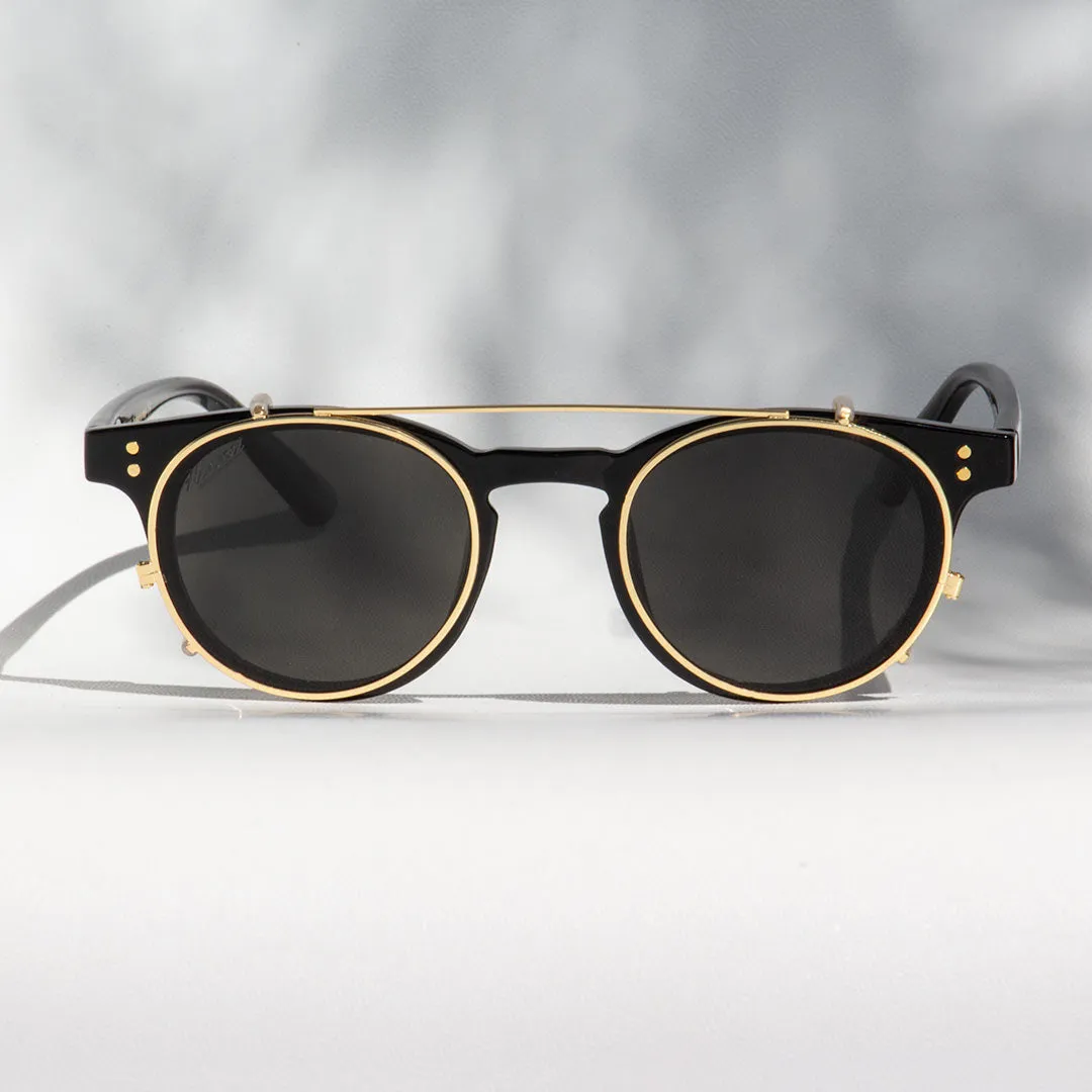 Hemmet America The Orleans Clip occhiale da sole nero vintage