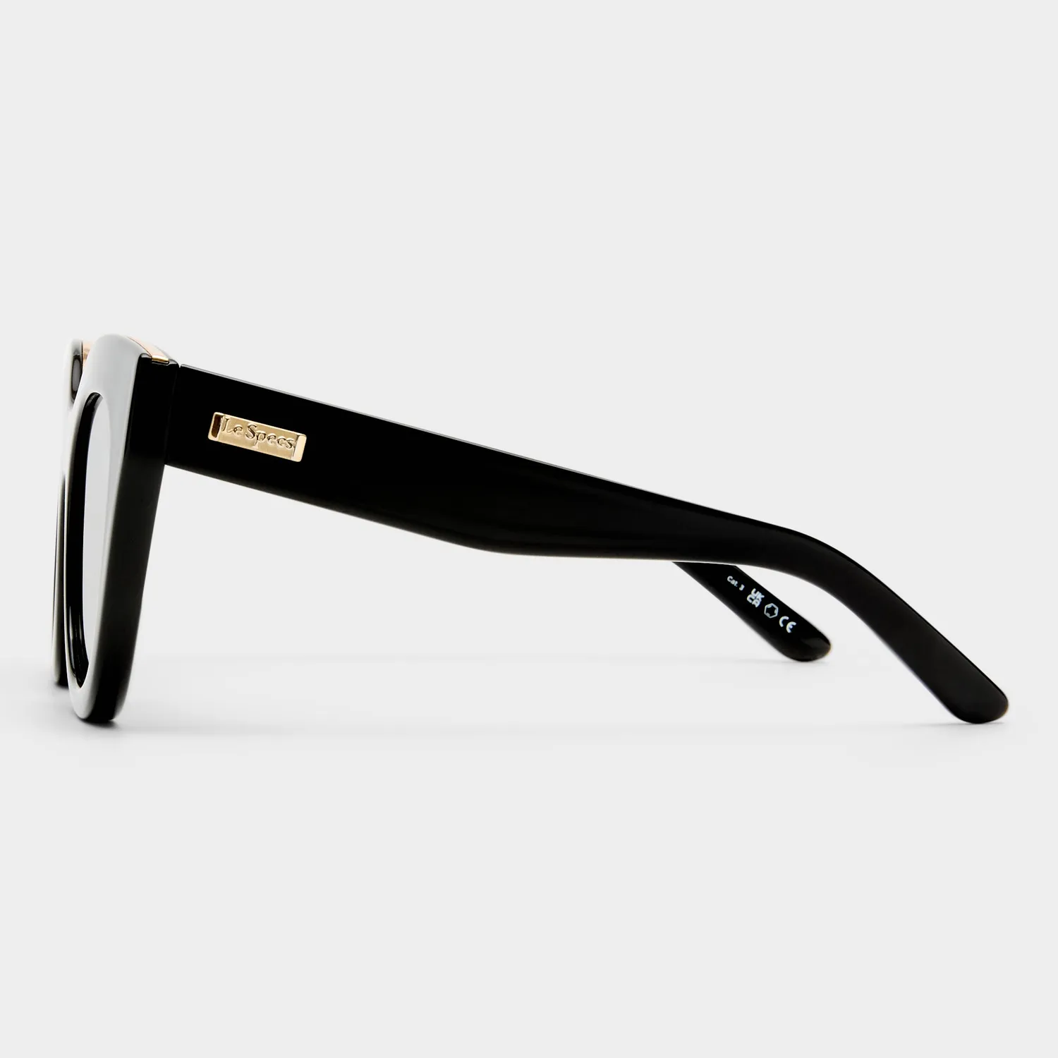 Le Specs Air Heart occhiale da sole black gold oversize
