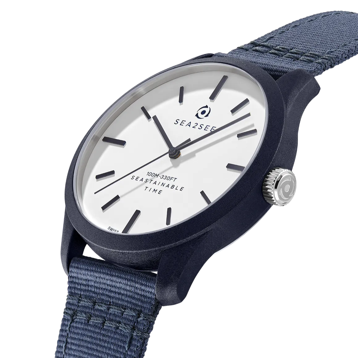 Sea2See Naxos 01 orologio blu bianco 41 mm
