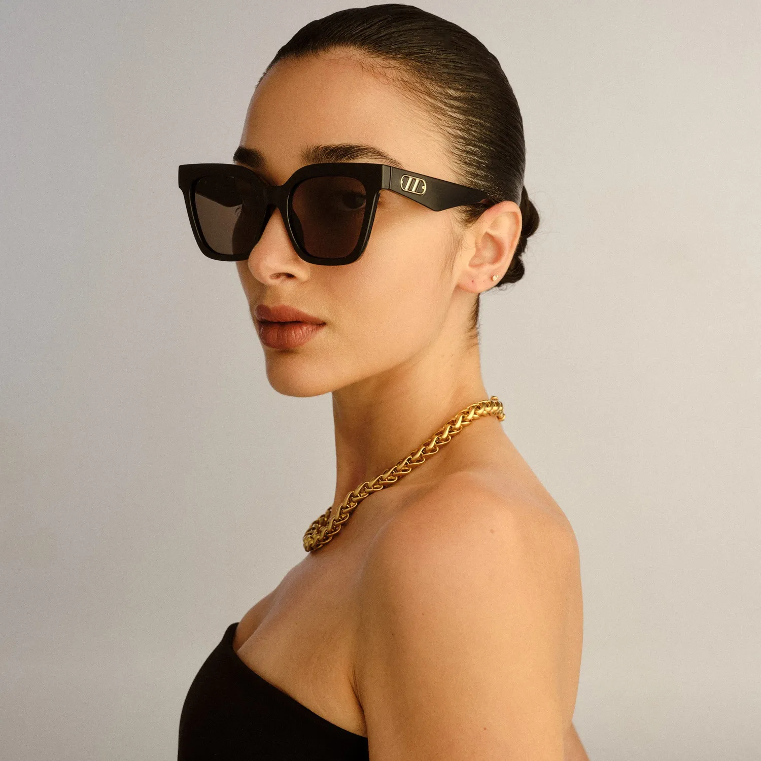 Le Specs Star Glow occhiale da sole nero squadrato