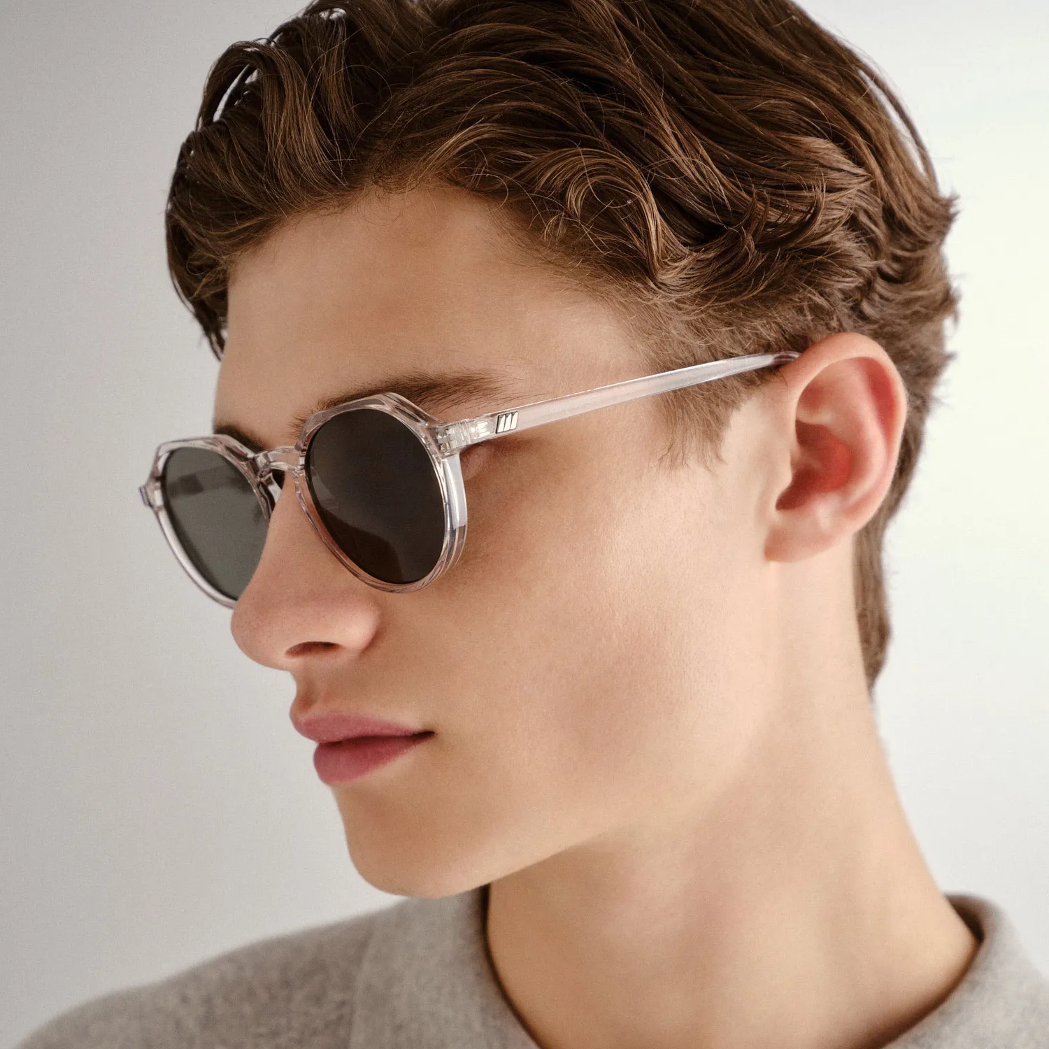 Le Specs Speed of Night occhiale da sole clear shadow tondo