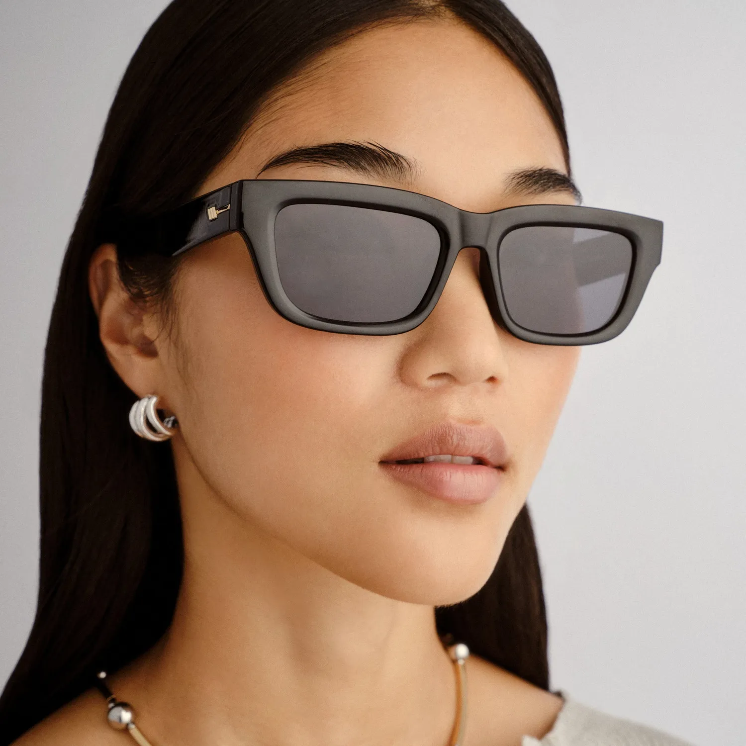 Le Specs Le Castle occhiale da sole nero polarizzato