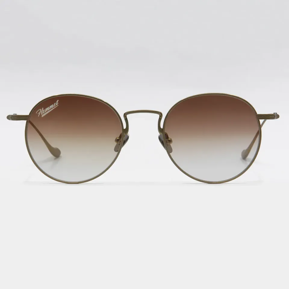 Hemmet Hinfinite Pure Titanium occhiali da sole oro marrone