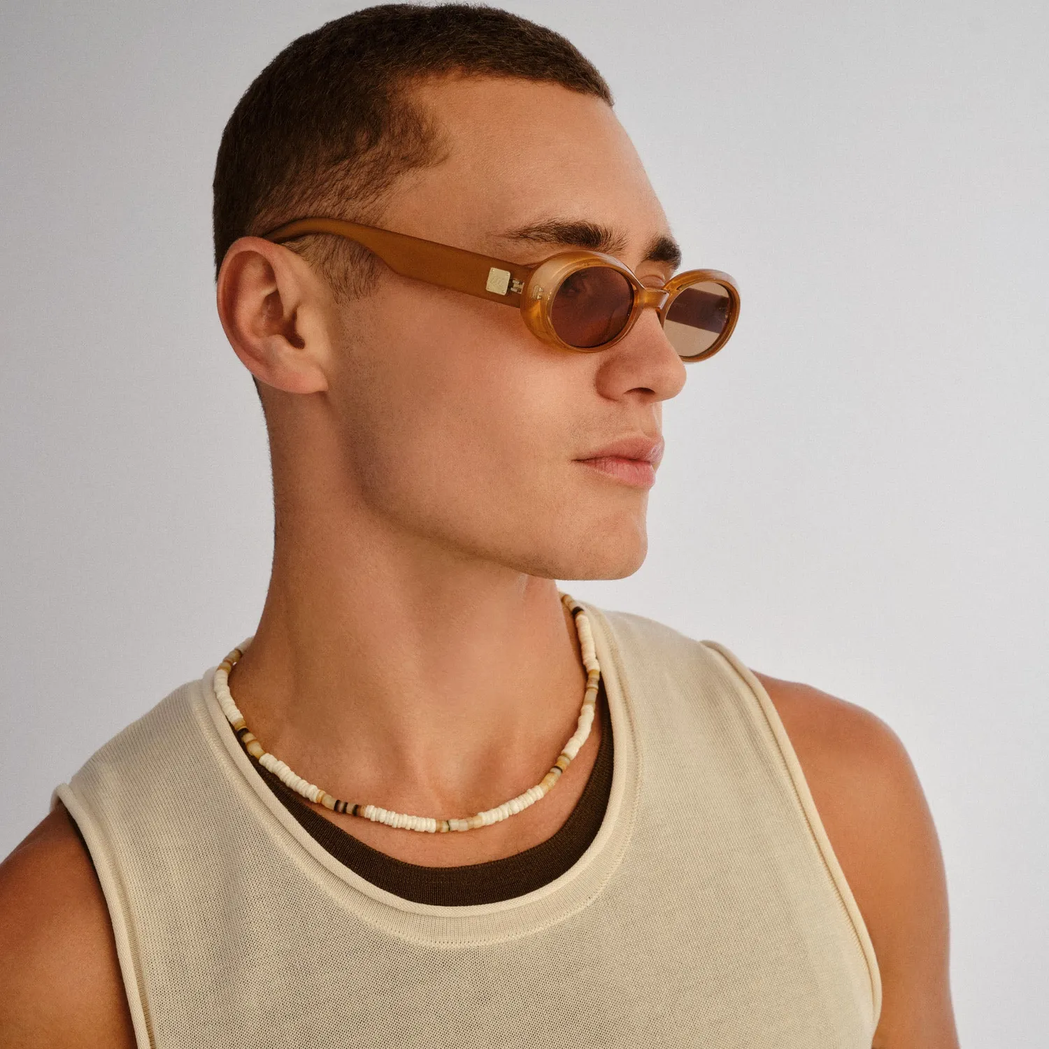 Le Specs Work It occhiale da sole oro perla marrone