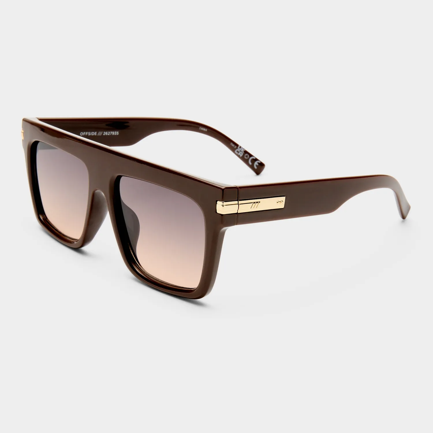 Le Specs Offside occhiale da sole marrone cocoa large