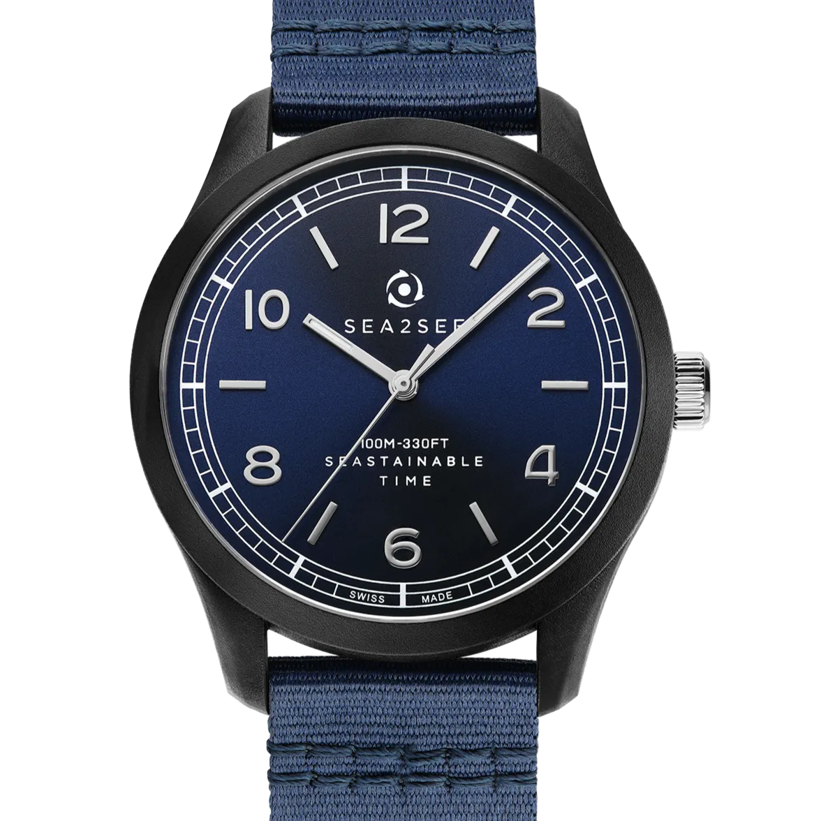 Sea2See Bali 01 orologio blu navy 37 mm impermeabile