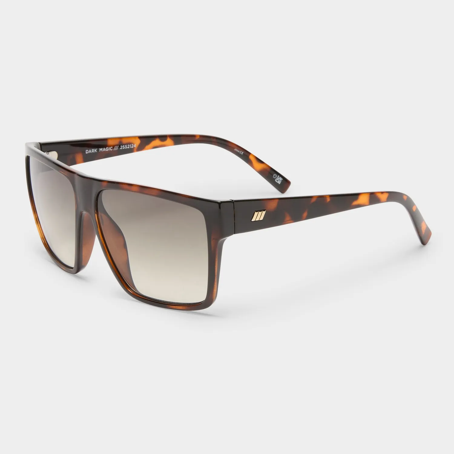 Le Specs Dark Magic occhiali da sole tartarugati D-frame