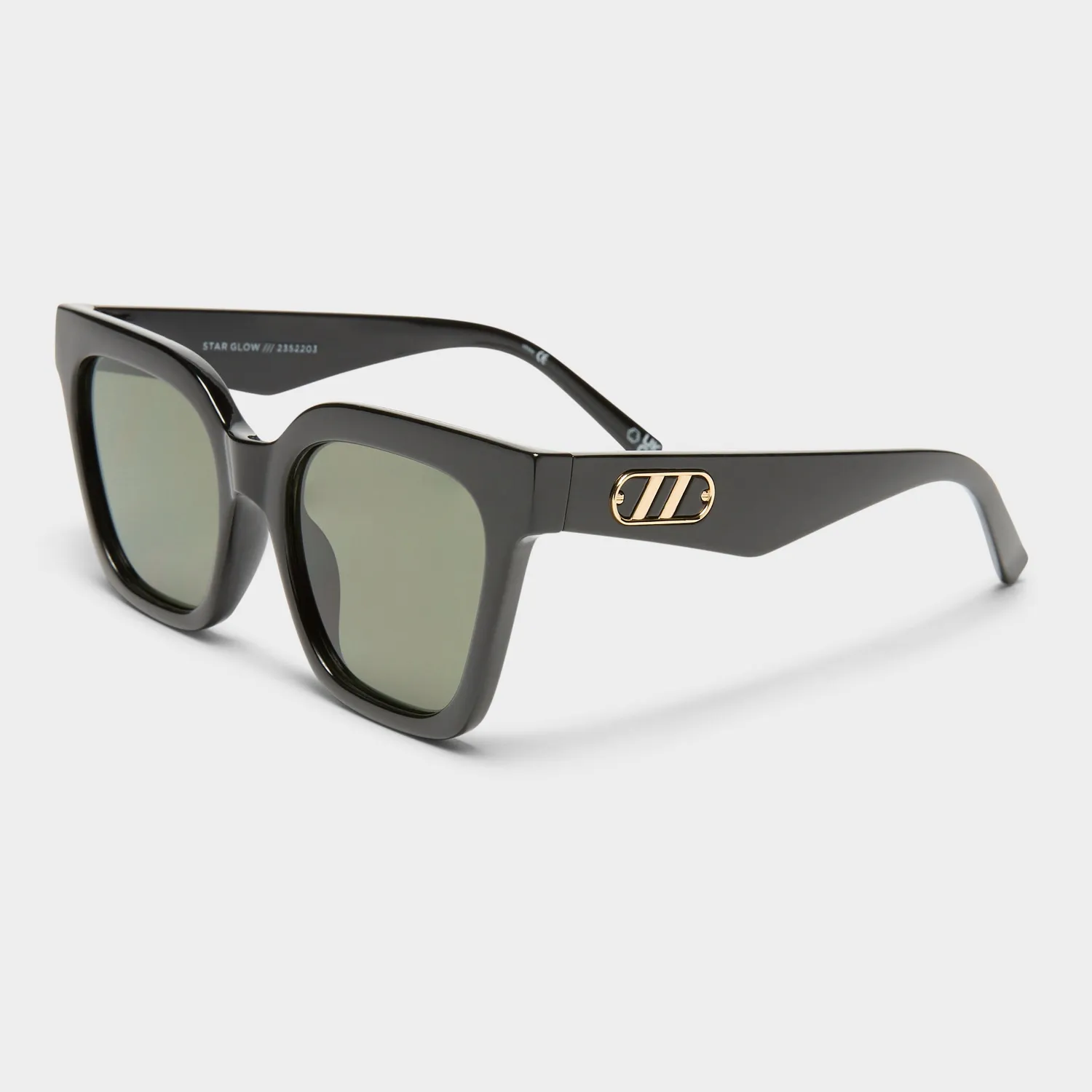 Le Specs Star Glow occhiale da sole nero squadrato
