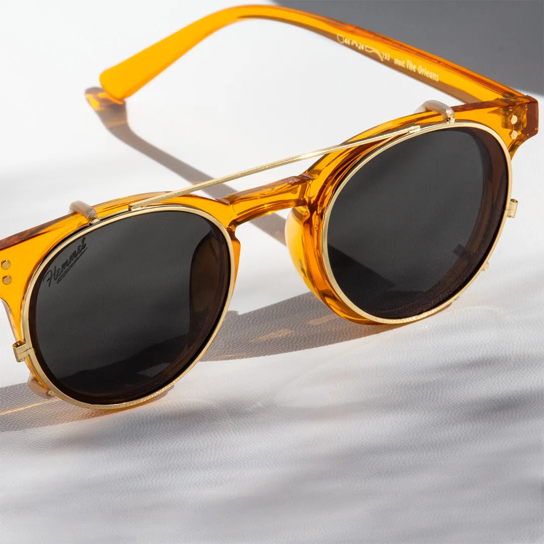 Hemmet America The Orleans Clip occhiale da sole nero vintage