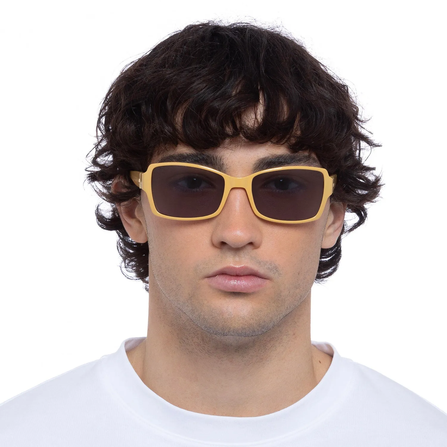 Le Specs Trance occhiale da sole giallo wrap riciclato