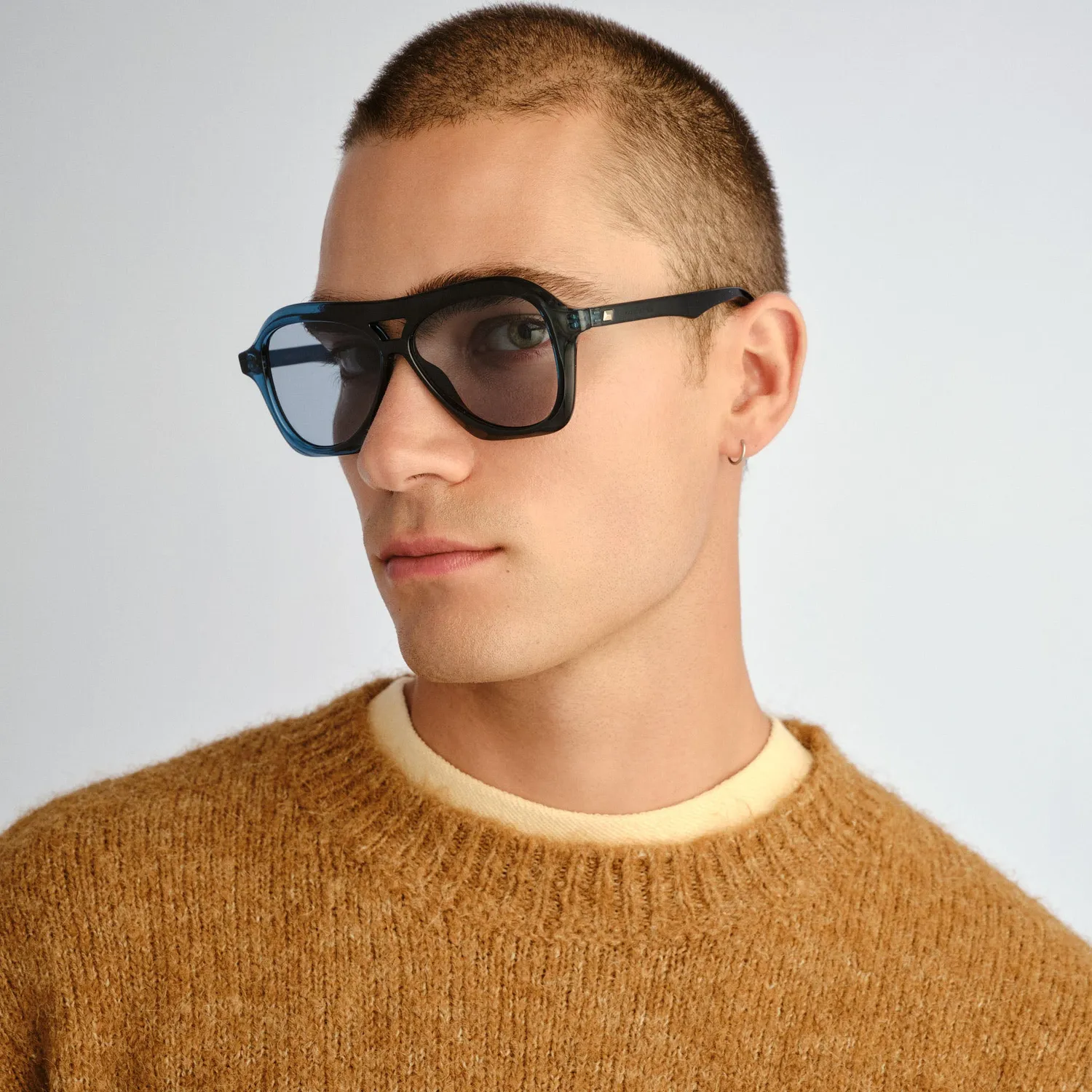 Le Specs Drizzle occhiali da sole teal aviatore