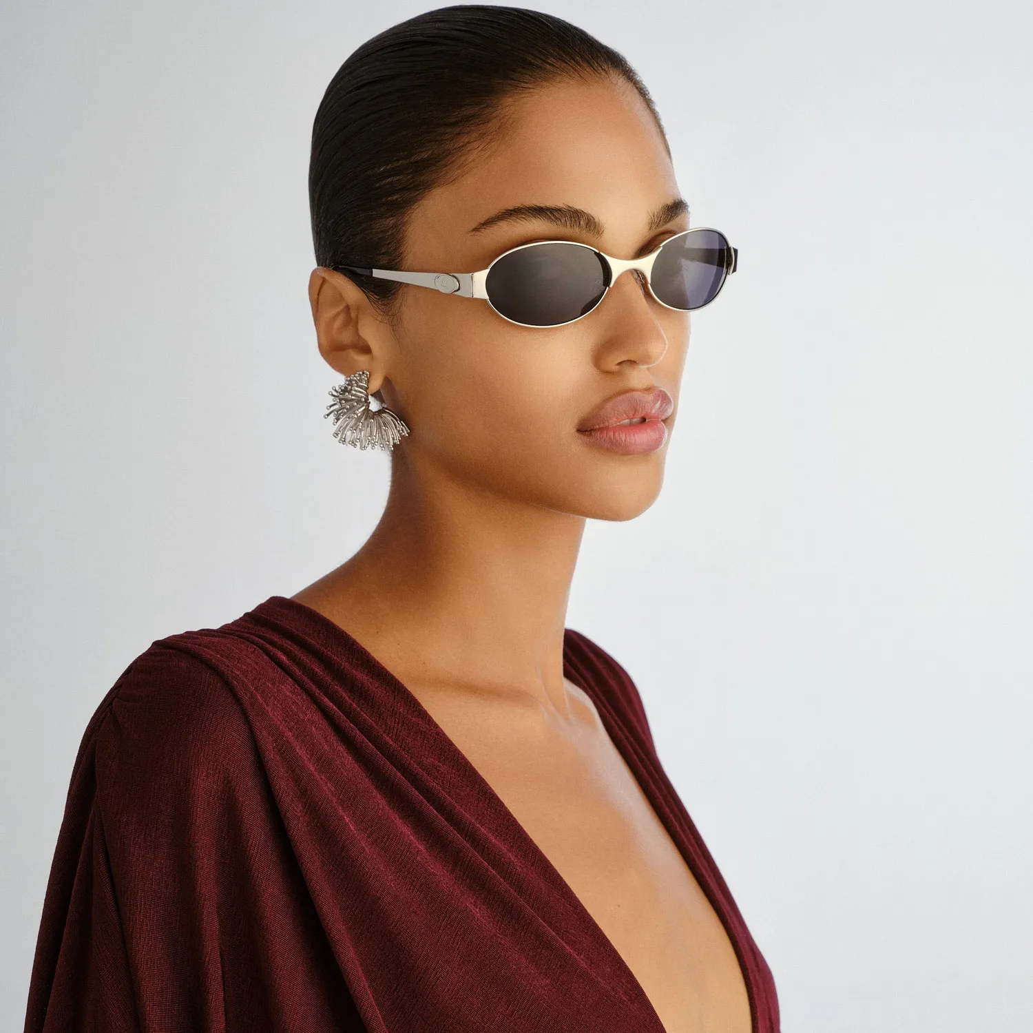 Le Specs Frostbite occhiale da sole silver ovale sport