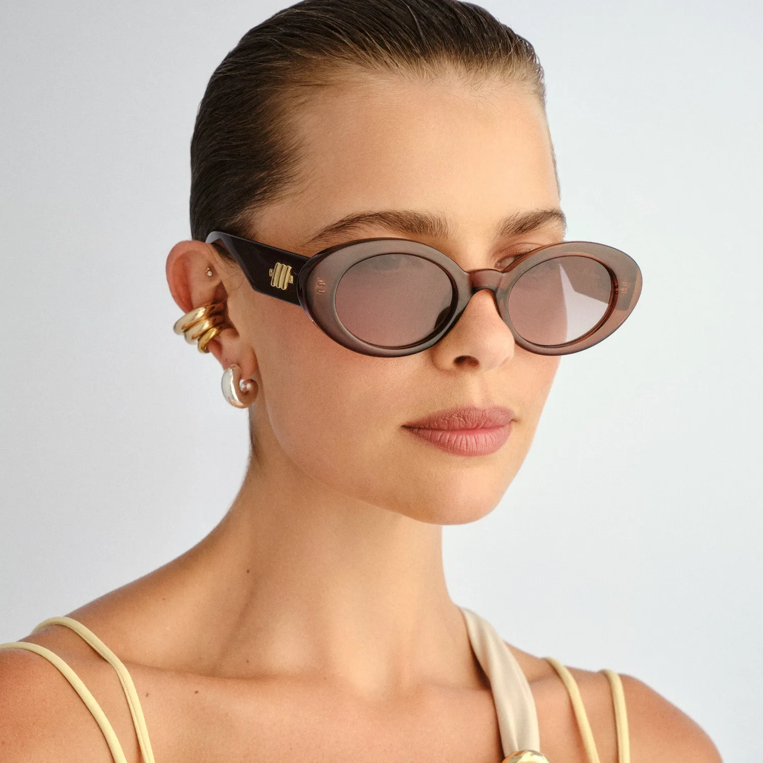 Le Specs Nouveau Vie occhiali da sole marrone lenti sfumate