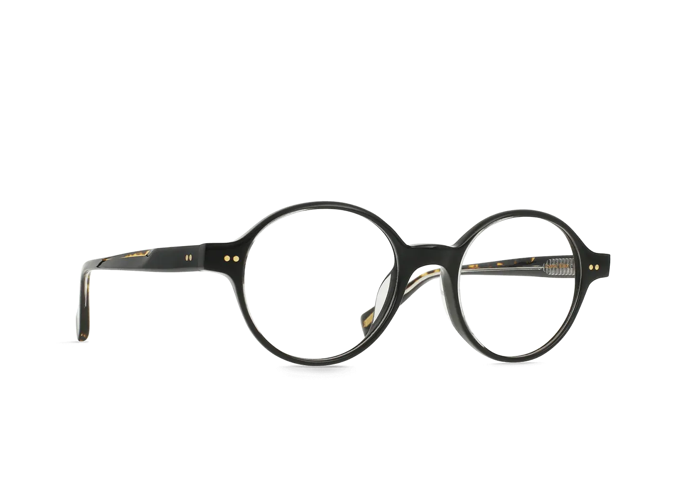 Raen Kamdin Crystal Black montatura da vista 47 rotonda