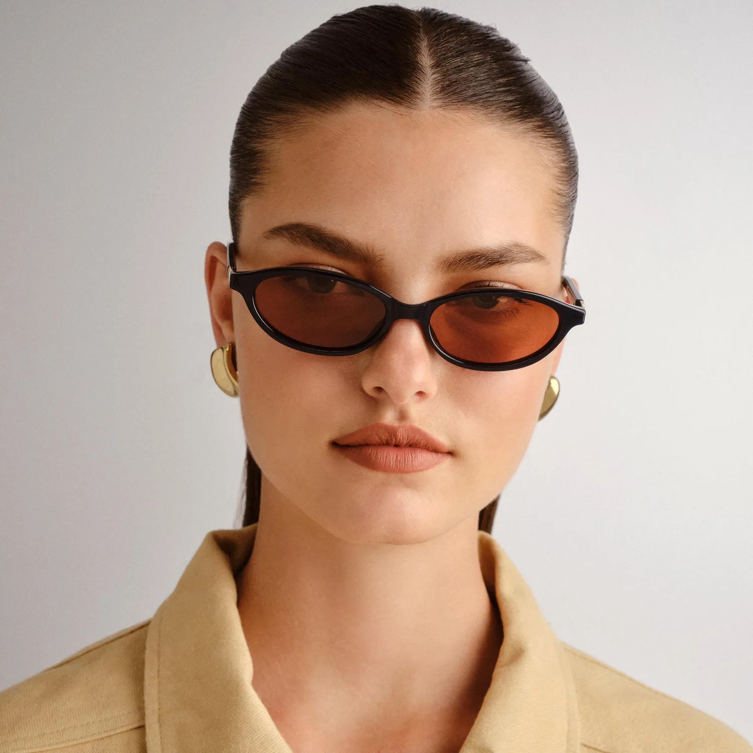 Le Specs Duskfall occhiale da sole blu navy ovale stretto