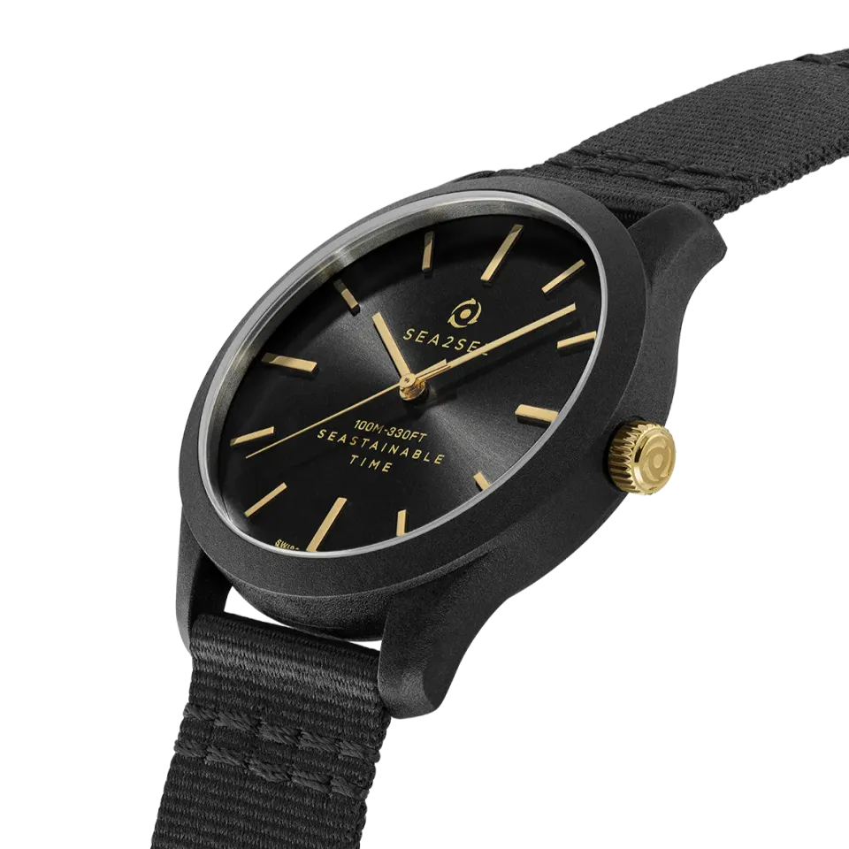 Sea2See Fiji 02 orologio nero 37 mm impermeabile