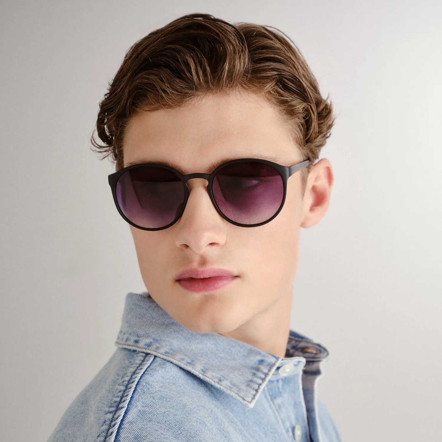 Le Specs Swizzle occhiali da sole tondi nero opaco