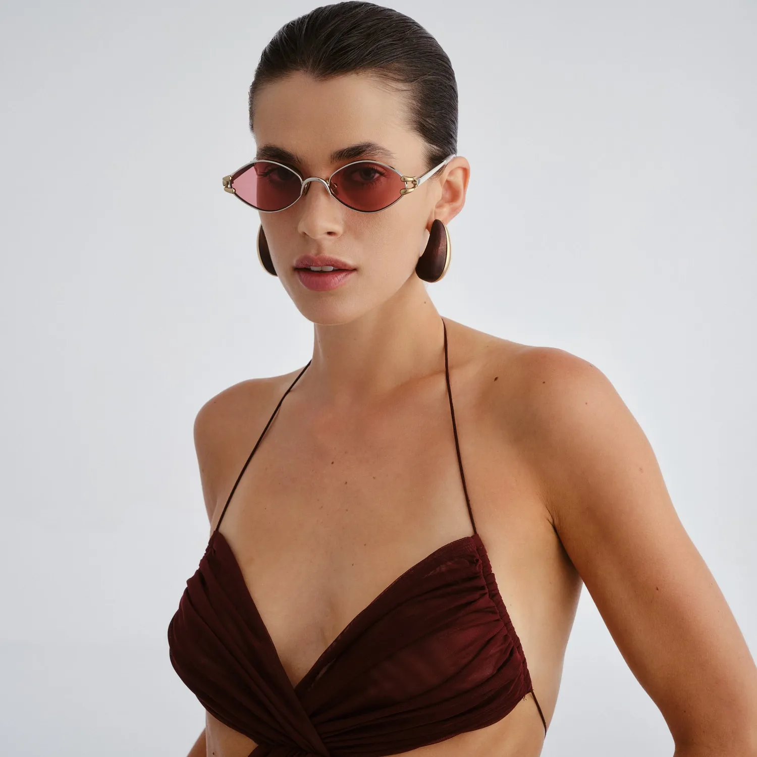 Le Specs Numero Quince occhiali da sole argento ovali