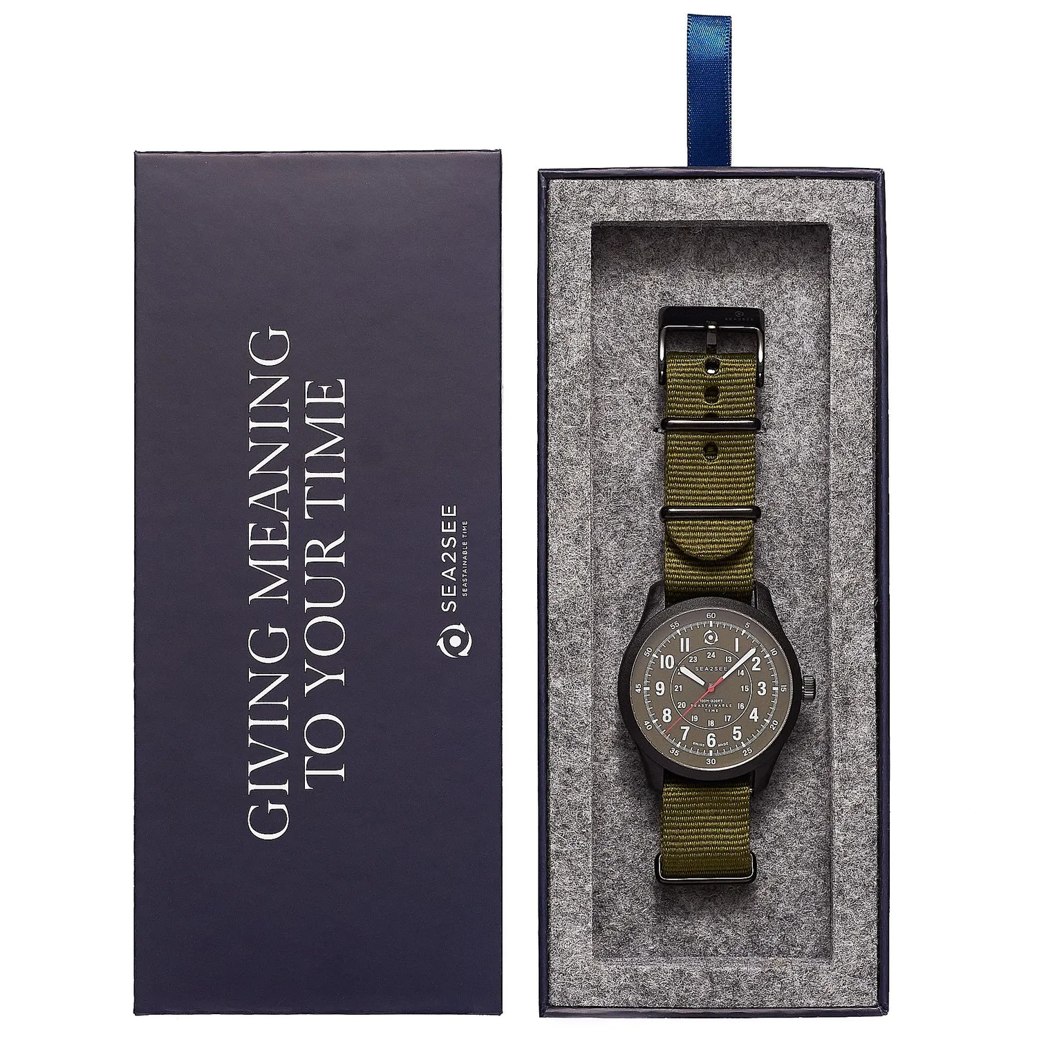 SEA2SEE Seal 04 orologio kaki 41 mm verde