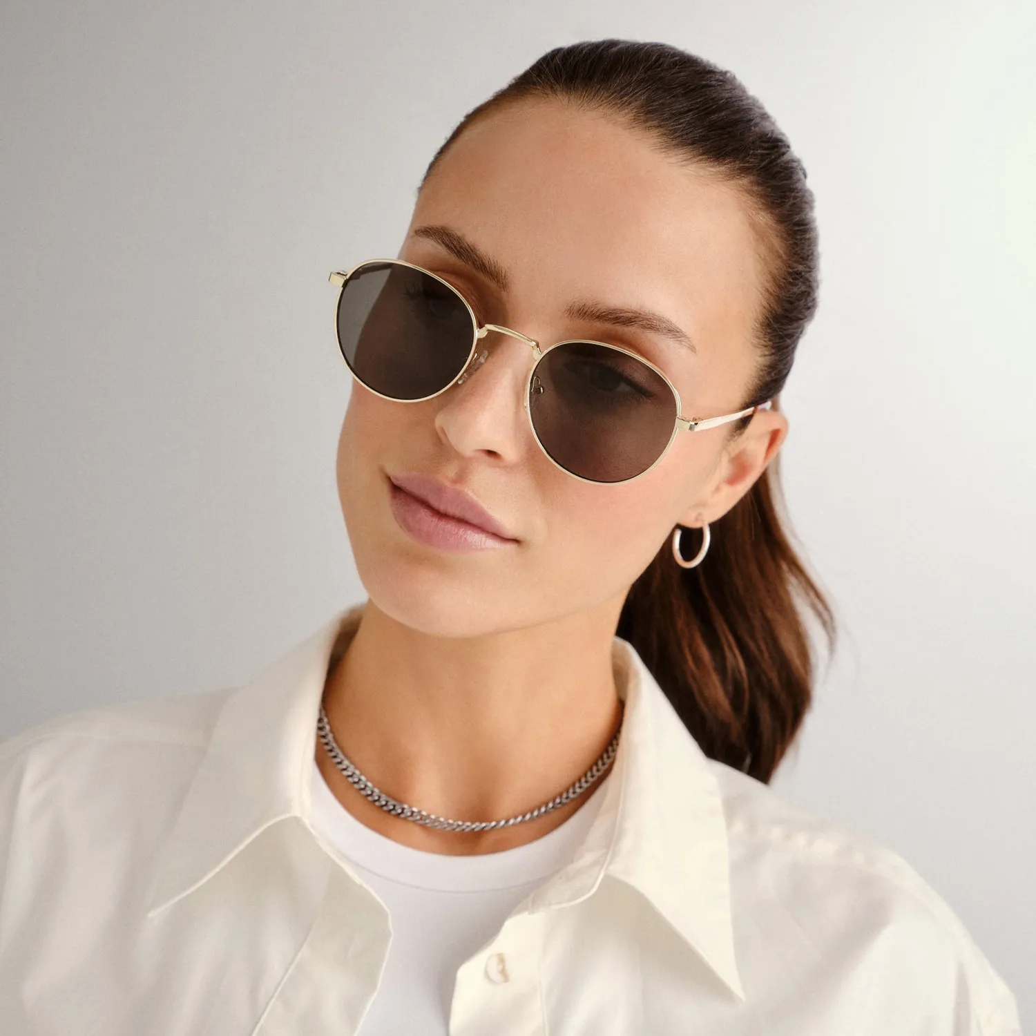 Le Specs Lost Legacy occhiali da sole oro tondi