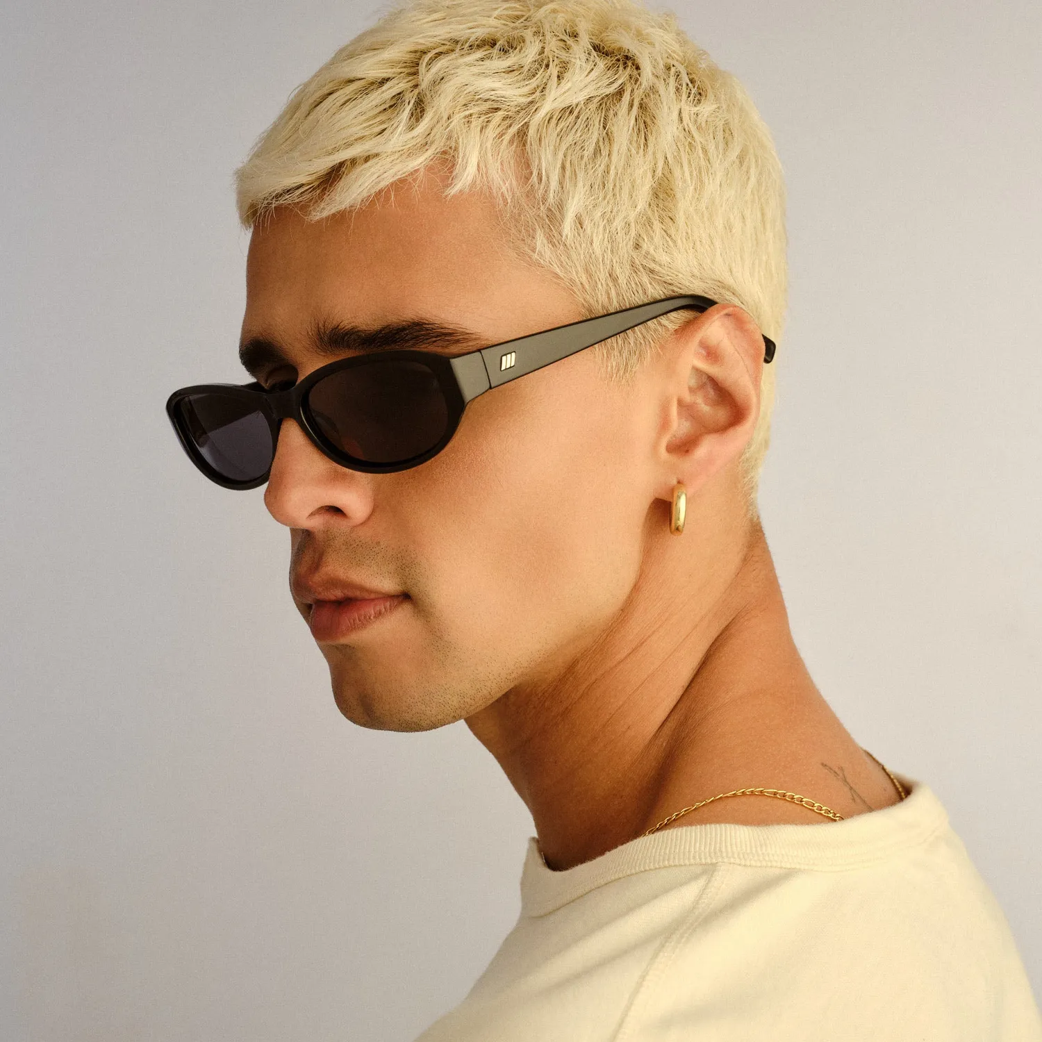 Le Specs Don't Cha occhiale da sole ovale nero