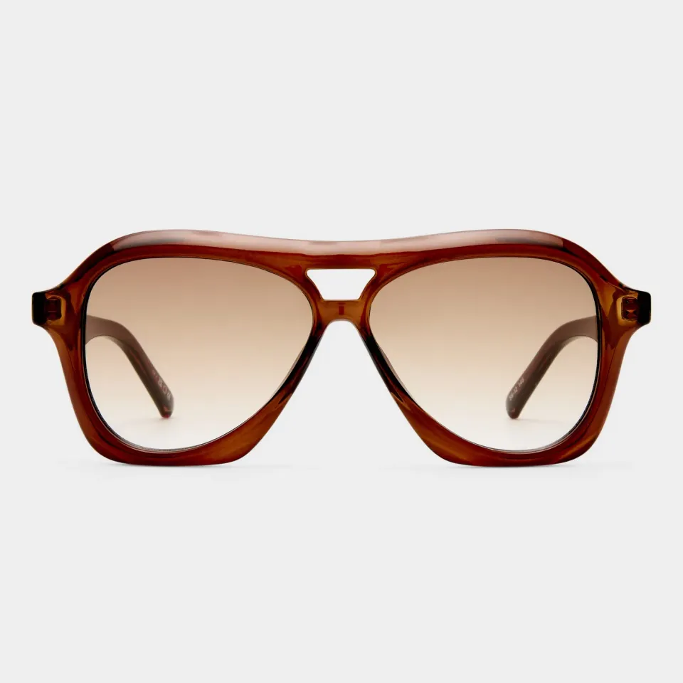 Le Specs Drizzle occhiale da sole cocoa aviatore