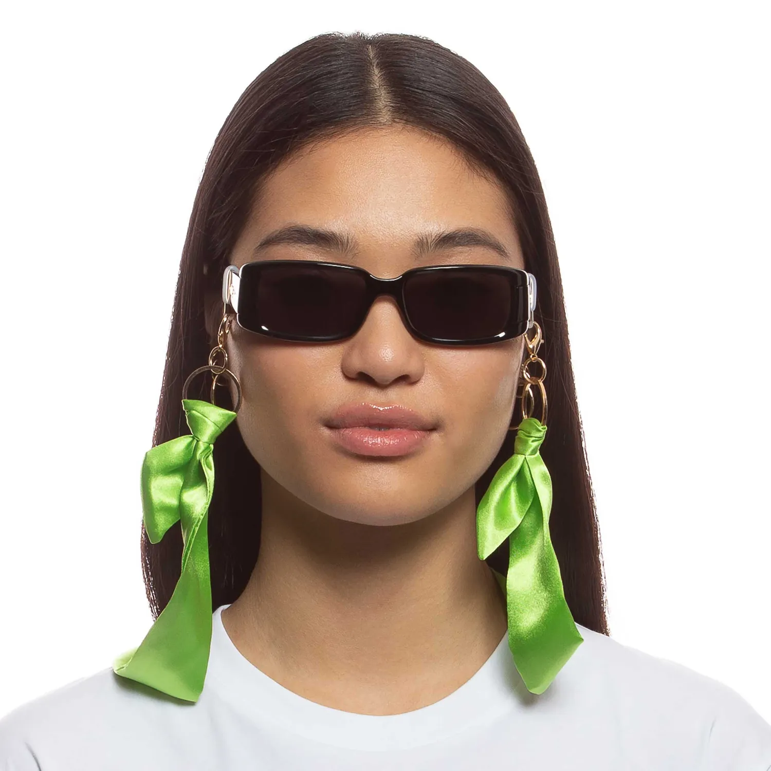 Le Specs Y2K Scarf Chain foulard verde pistacchio