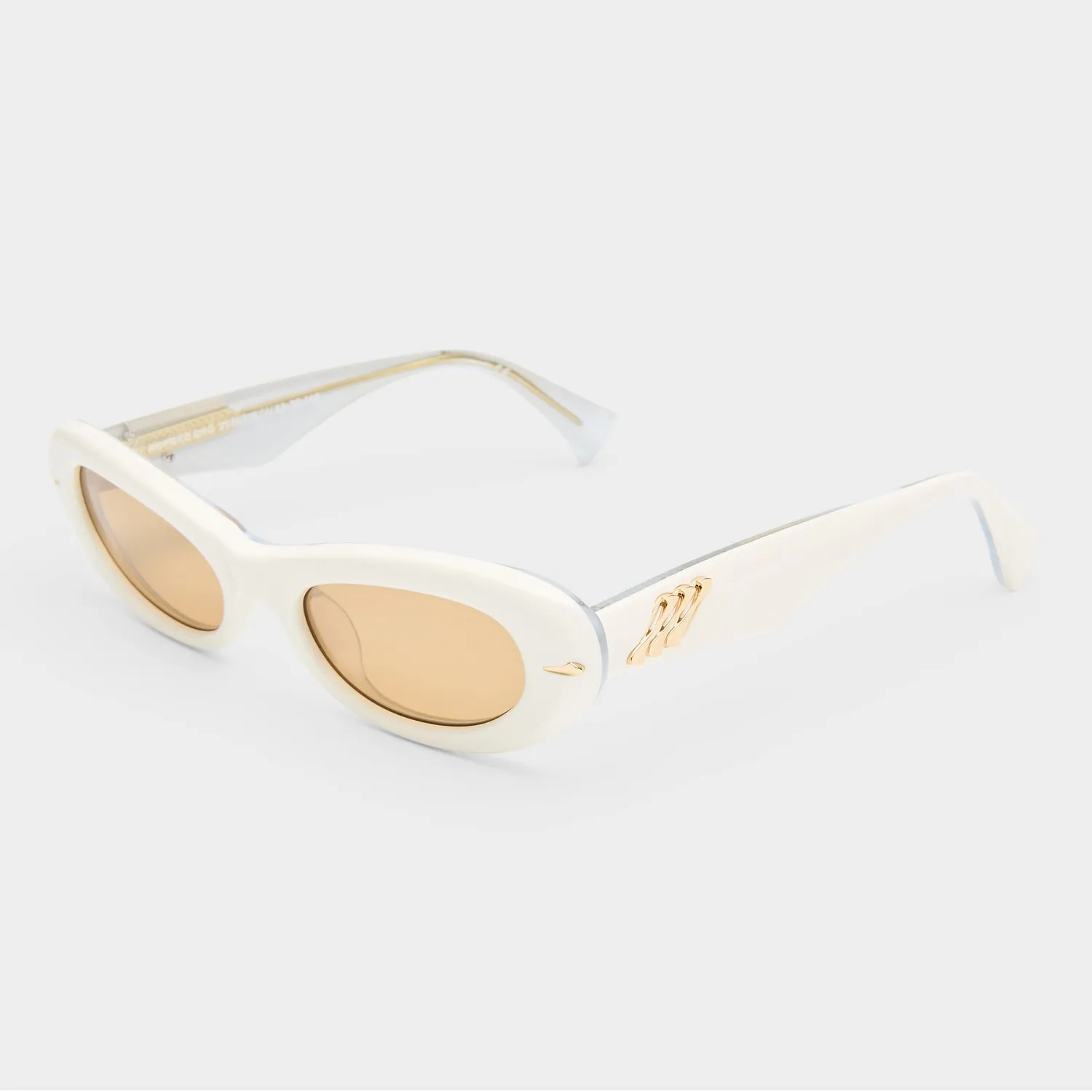 Le Specs Numero Uno occhiale da sole avorio ovale