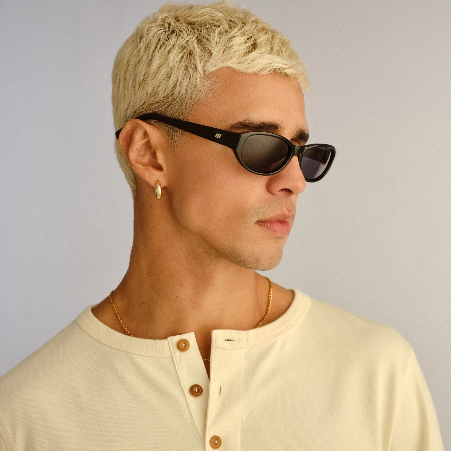 Le Specs Don't Cha occhiale da sole ovale nero