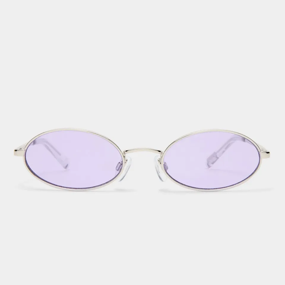 Le Specs Love Train occhiale da sole ovale argento
