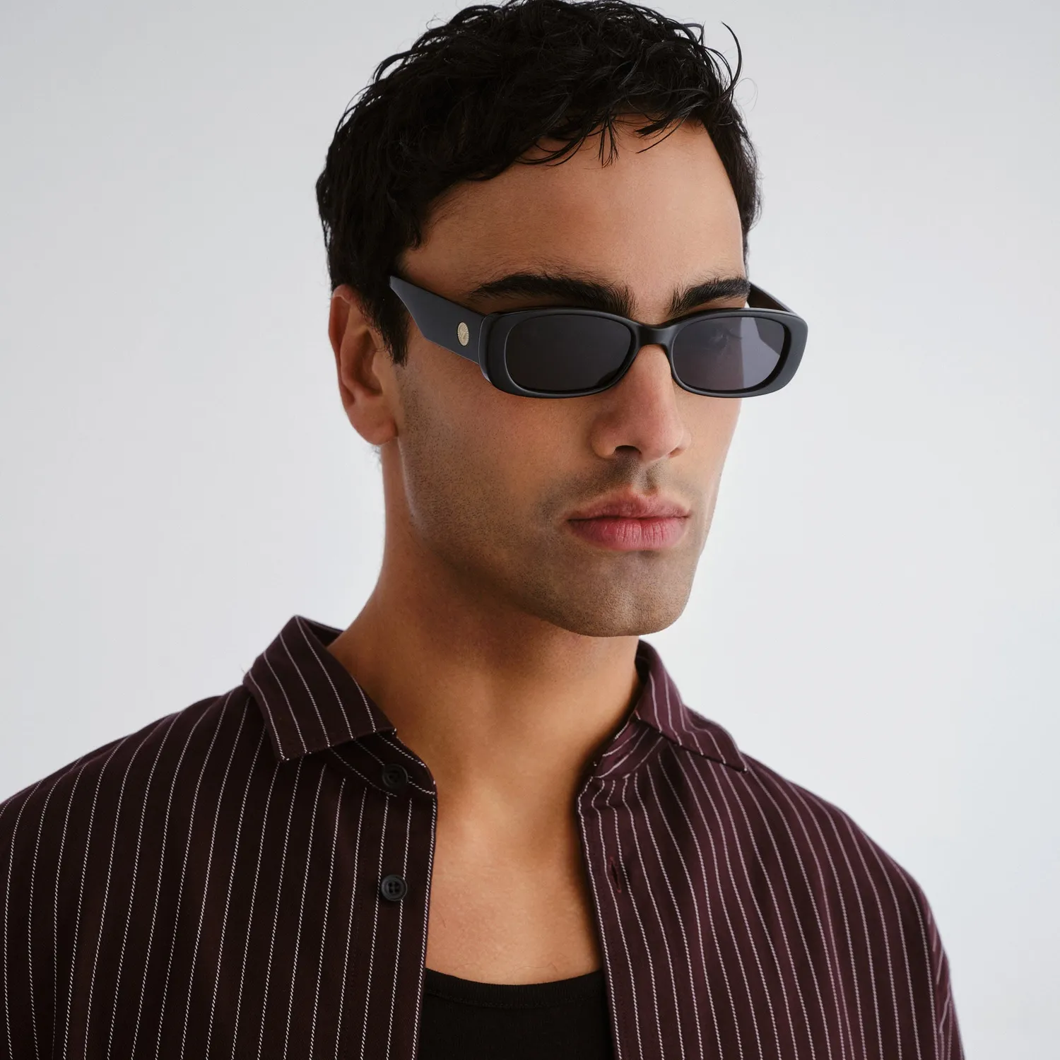 Le Specs Unreal! occhiali da sole nero lucido rettangolari