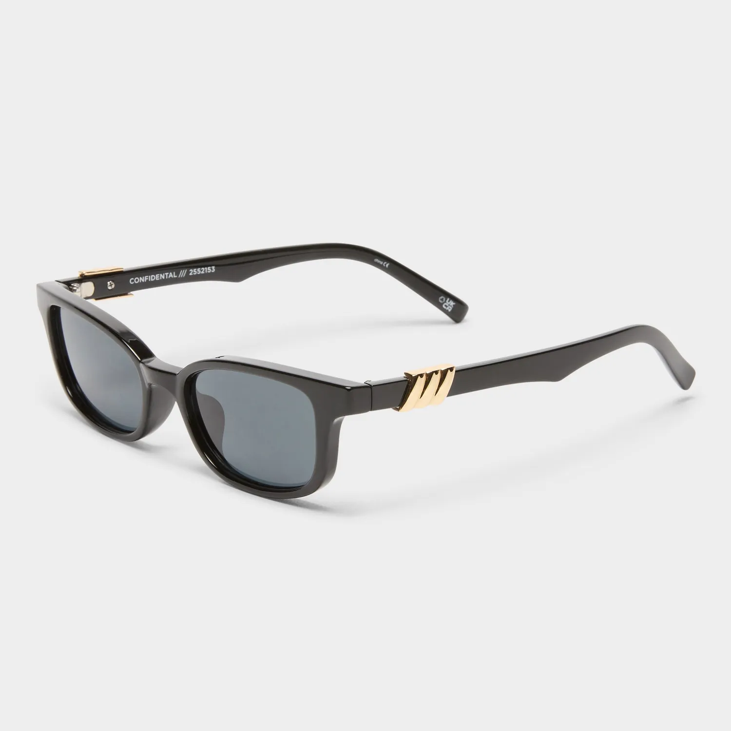 Le Specs Confidential occhiale da sole nero micro