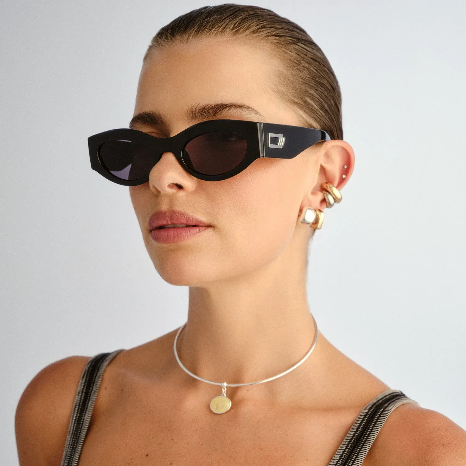 Le Specs Body Bumpin II occhiale da sole nero ovale