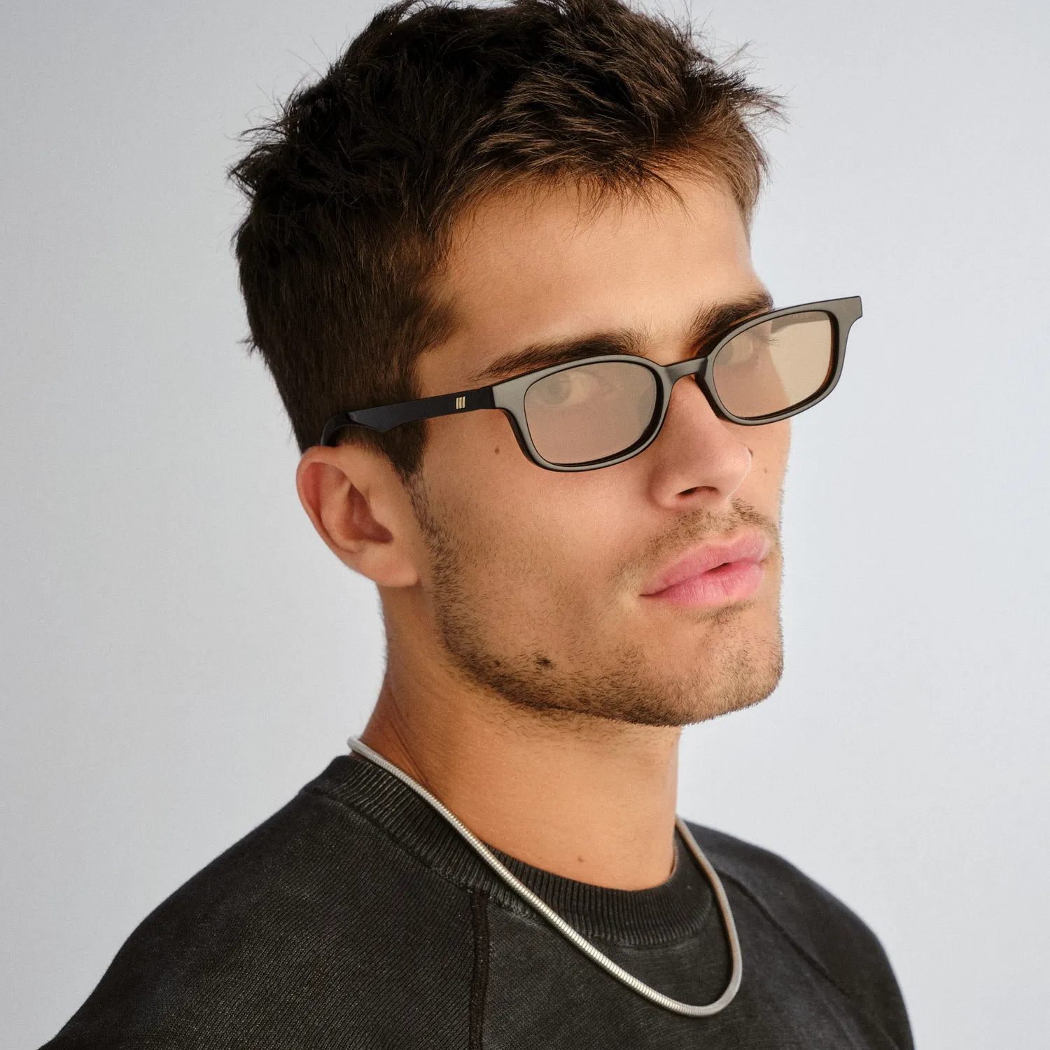 Le Specs Echelon occhiali da sole nero rettangolare