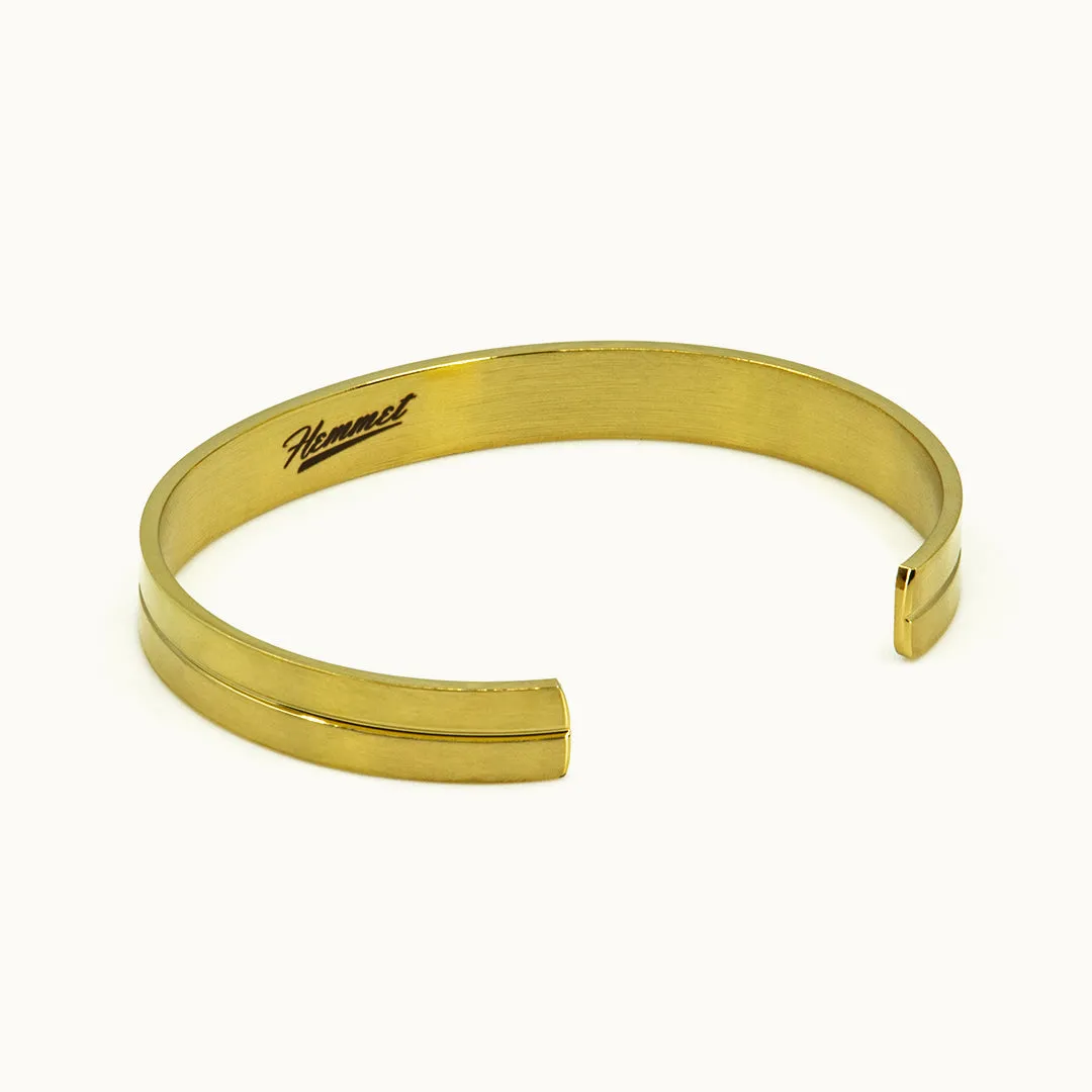 Hemmet Principle Adjustable Line Cuff bracciale oro bianco