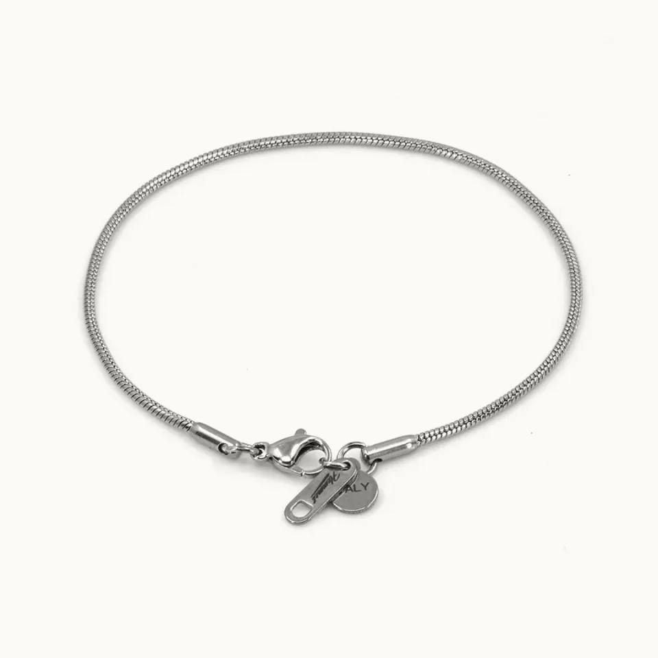 Hemmet Principle Snake Tail bracciale oro bianco 18 cm