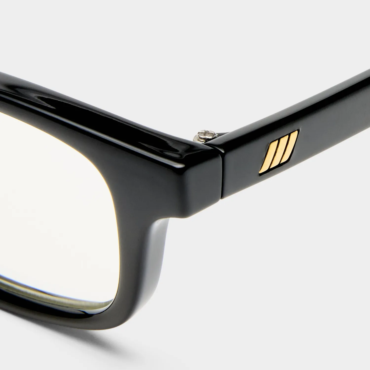 Le Specs Echelon occhiale luce blu nero rettangolare